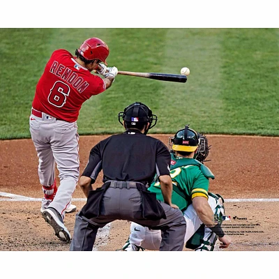 Anthony Rendon Los Angeles Angels Unsigned Hit vs. Oakland Athletics Photograph