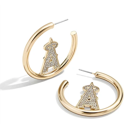 BaubleBar Los Angeles Angels Hoops Earrings