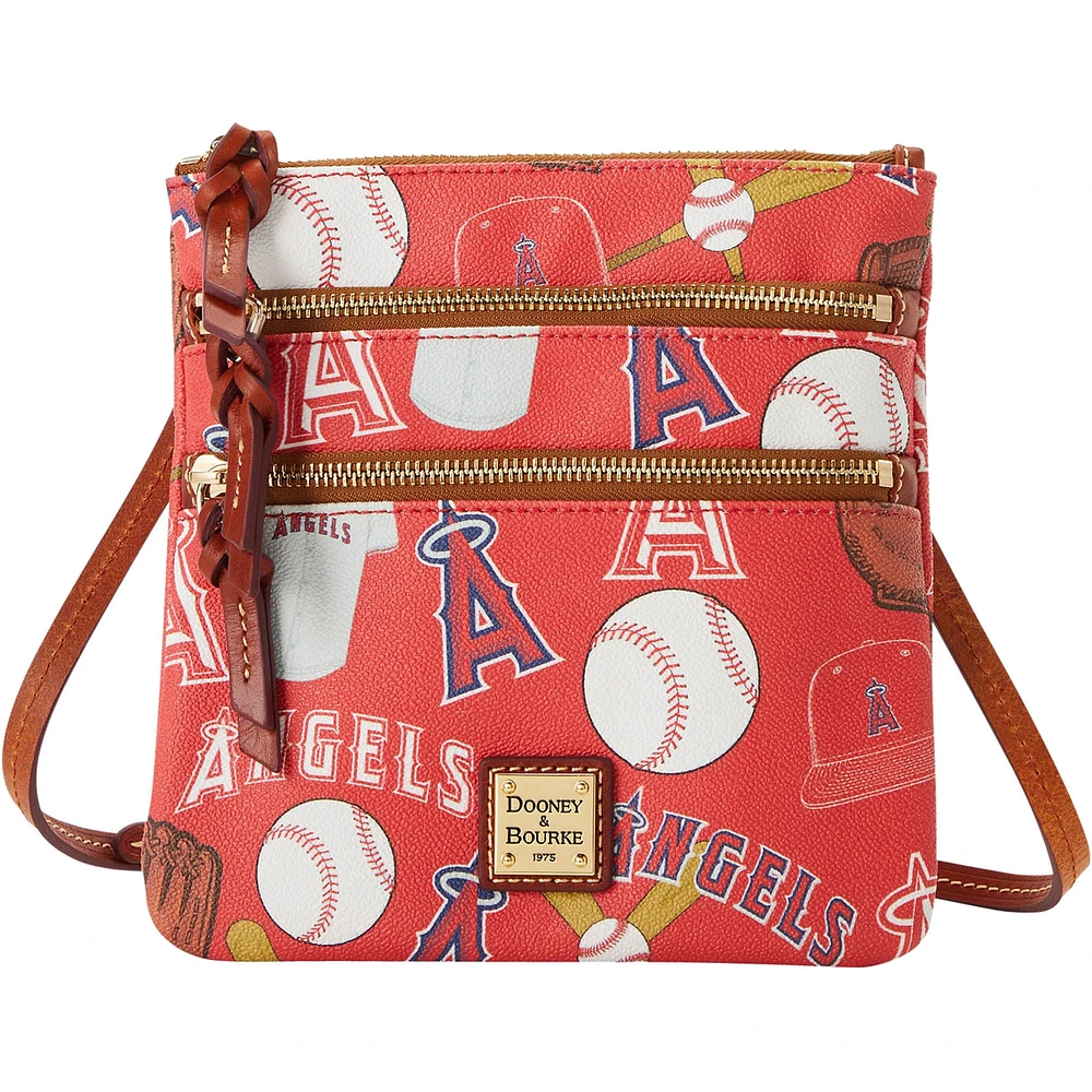 Dooney & Bourke Los Angeles Angels Game Day Triple Zip Crossbody Purse