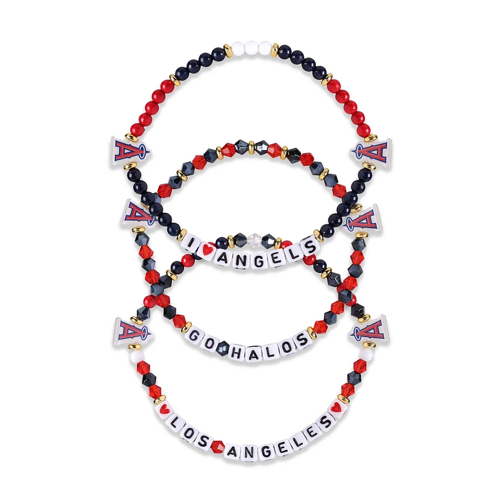 Lot de 3 bracelets d'amitié FOCO Los Angeles Angels