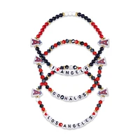 Lot de 3 bracelets d'amitié FOCO Los Angeles Angels