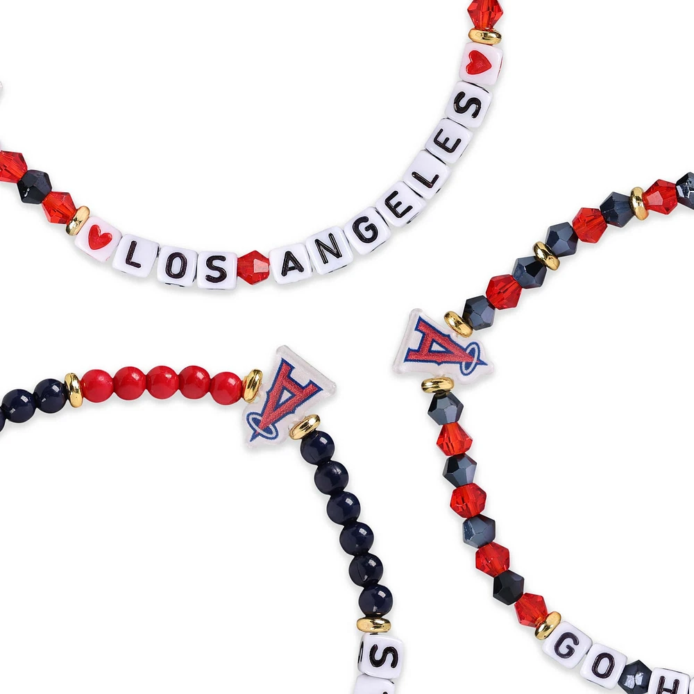 Lot de 3 bracelets d'amitié FOCO Los Angeles Angels