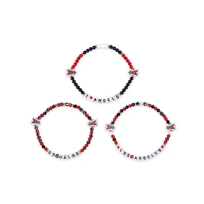 Lot de 3 bracelets d'amitié FOCO Los Angeles Angels