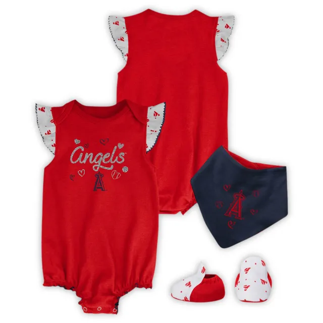 Los Angeles Dodgers Girls Infant Sweet Spot Three-Piece Bodysuit