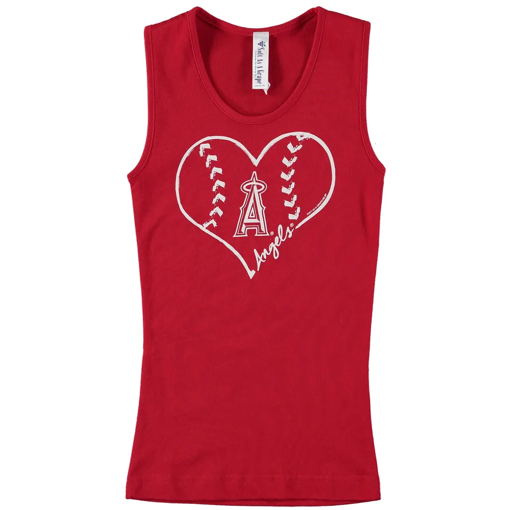 Los Angeles Angels Majestic Threads Softhand Muscle Tank Top - Red