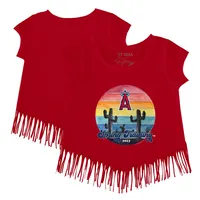 Los Angeles Angels Tiny Turnip Girls Youth 2023 Spring Training Fringe T-Shirt