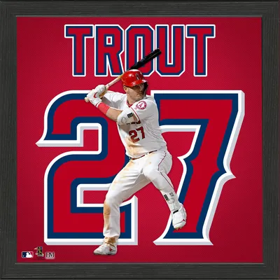 Mike Trout Los Angeles Angels Highland Mint 13'' x 16'' Impact Jersey Framed Photo