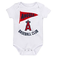 Infant Fanatics Los Angeles Angels Fan Pennant 3-Pack Bodysuit Set