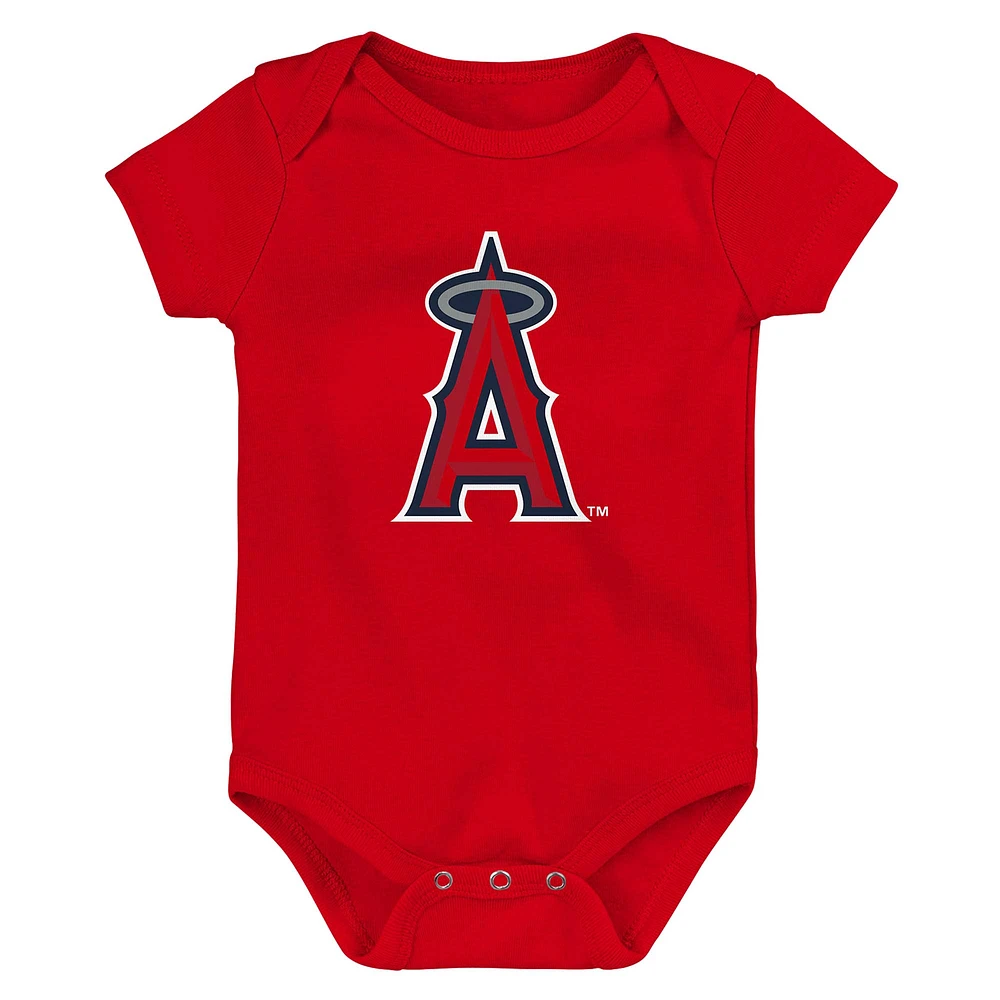 Infant Fanatics Los Angeles Angels Fan Pennant 3-Pack Bodysuit Set