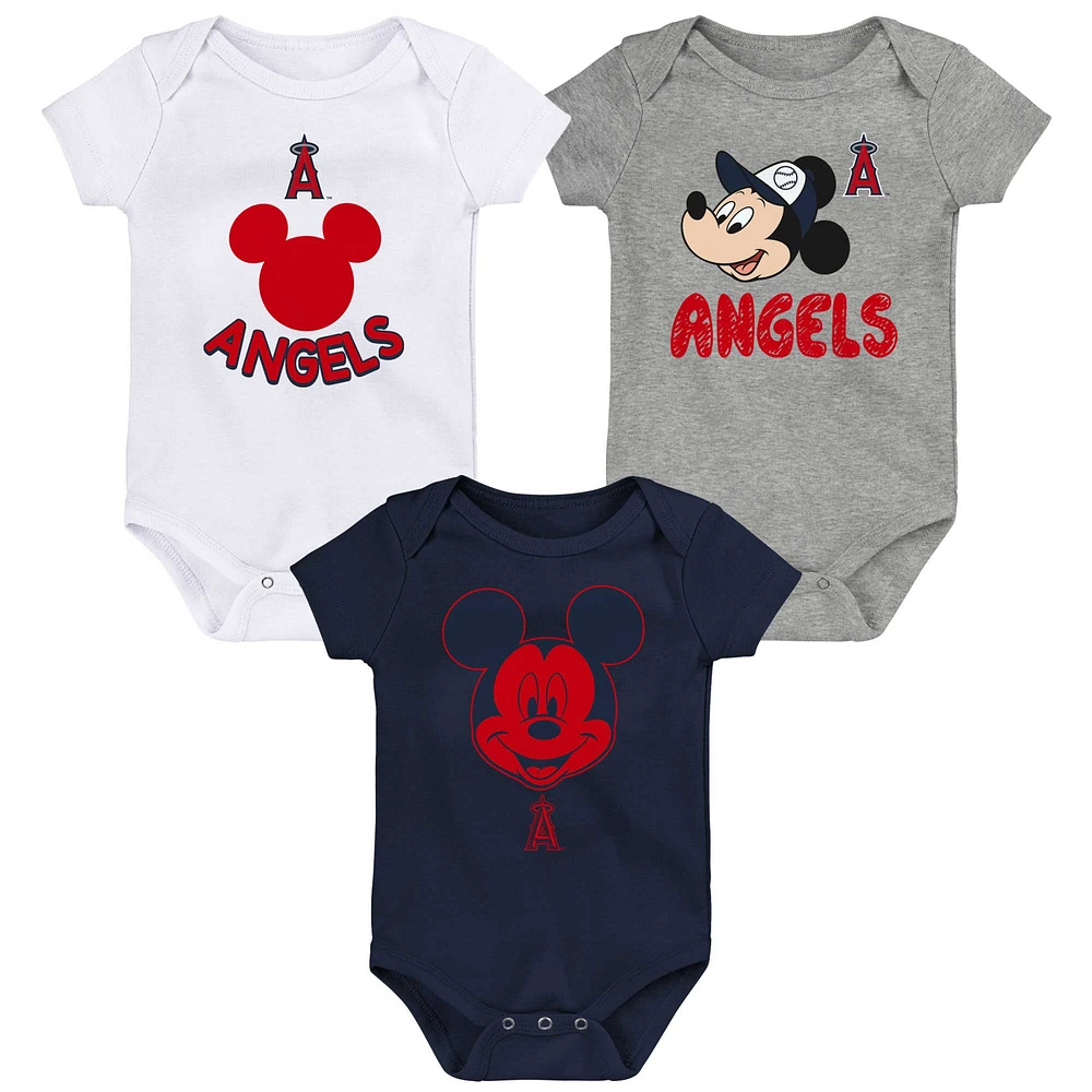 Ensemble de trois bodys l'équipe gagnante des Los Angeles Angels pour bébé