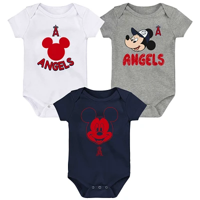 Infant Los Angeles Angels Three-Pack Winning Team Bodysuit Set