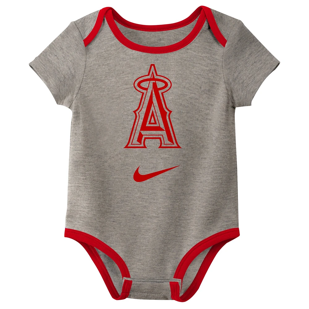 Ensemble de trois bodys Nike Los Angeles Angels Authentic Collection pour bébé