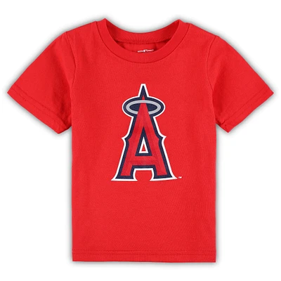 T-shirt rouge Los Angeles Angels Team Crew Logo principal pour bébé