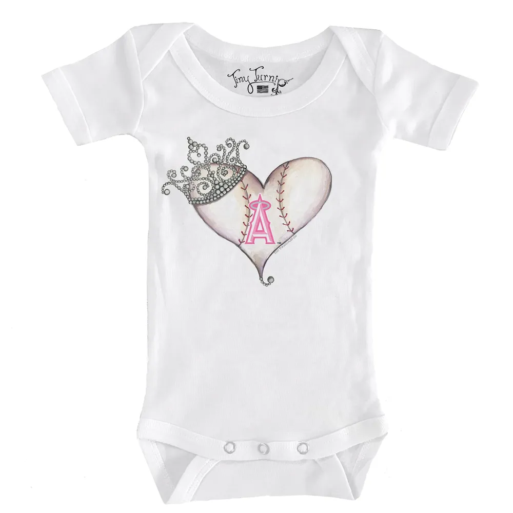 Lids Los Angeles Angels Tiny Turnip Infant Baseball Tiara Heart Bodysuit -  White | The Shops at Willow Bend