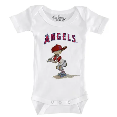 Los Angeles Angels Tiny Turnip Infant Slugger Bodysuit - White