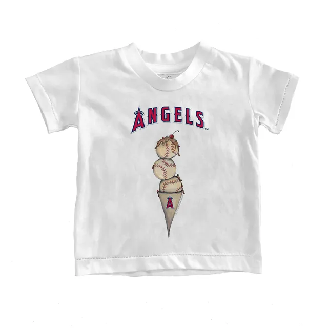 Youth Tiny Turnip White Los Angeles Angels Baseball Crossbats T-Shirt