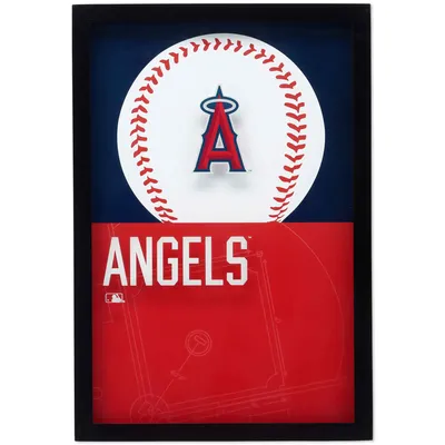 Los Angeles Angels 12'' x 17'' Glass Framed Sign