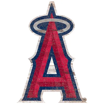 Los Angeles Angels 24'' x 24'' Distressed Logo Cutout Sign