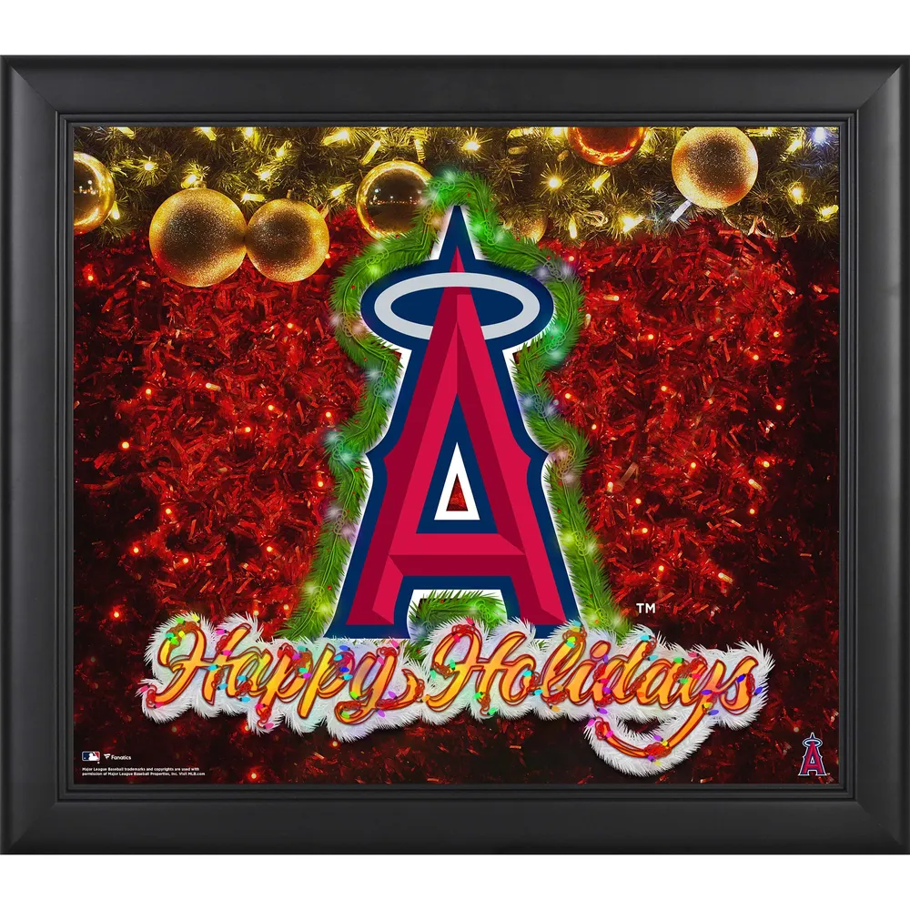 FANATICS AUTHENTIC Los Angeles Angels Black Framed Logo Jersey