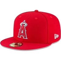 Los Angeles Angels New Era Youth Game Authentic Collection On-Field 59FIFTY - Casquette ajustée Rouge