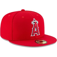 Los Angeles Angels New Era Youth Game Authentic Collection On-Field 59FIFTY - Casquette ajustée Rouge