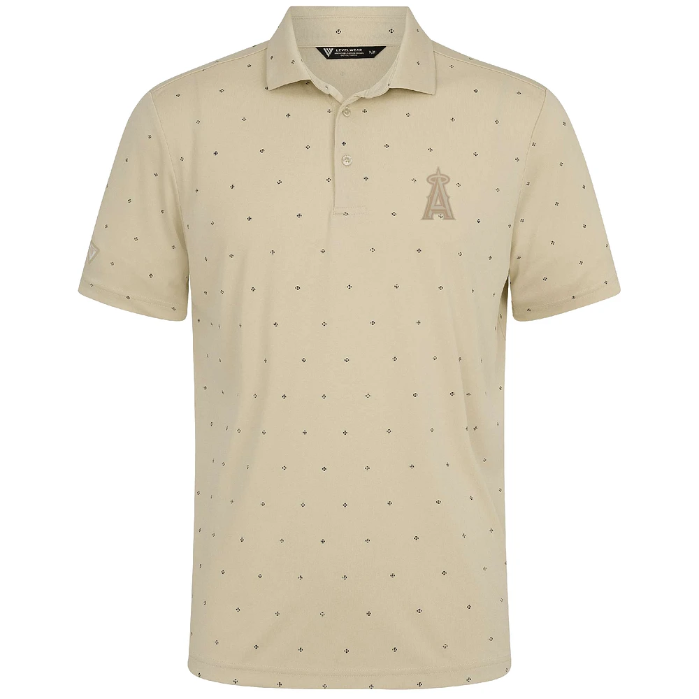 Men's Levelwear  Cream Los Angeles Angels Vision Polo