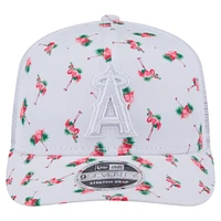 Casquette extensible à bouton-pression 9SEVENTY Flamingo blanche des Los Angeles Angels de New Era pour homme