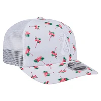 Casquette extensible à bouton-pression 9SEVENTY Flamingo blanche des Los Angeles Angels de New Era pour homme