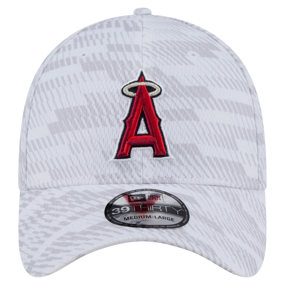 Casquette New Era blanche Los Angeles Angels Graded 39THIRTY Flex pour homme