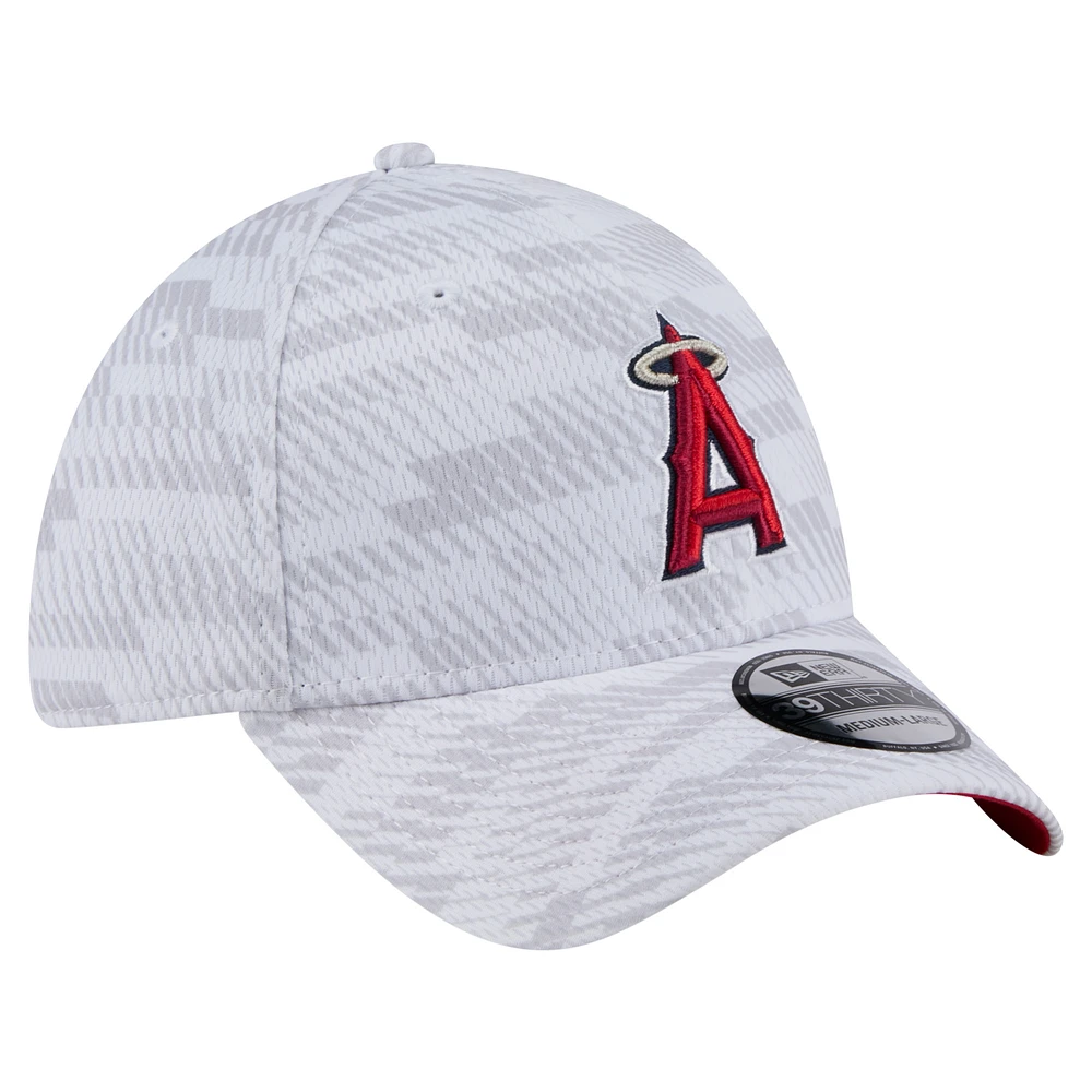Casquette New Era blanche Los Angeles Angels Graded 39THIRTY Flex pour homme