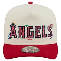 Men's New Era  White Los Angeles Angels Team Scribble Golfer Adjustable Hat