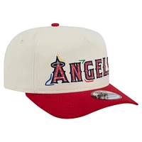 Men's New Era  White Los Angeles Angels Team Scribble Golfer Adjustable Hat