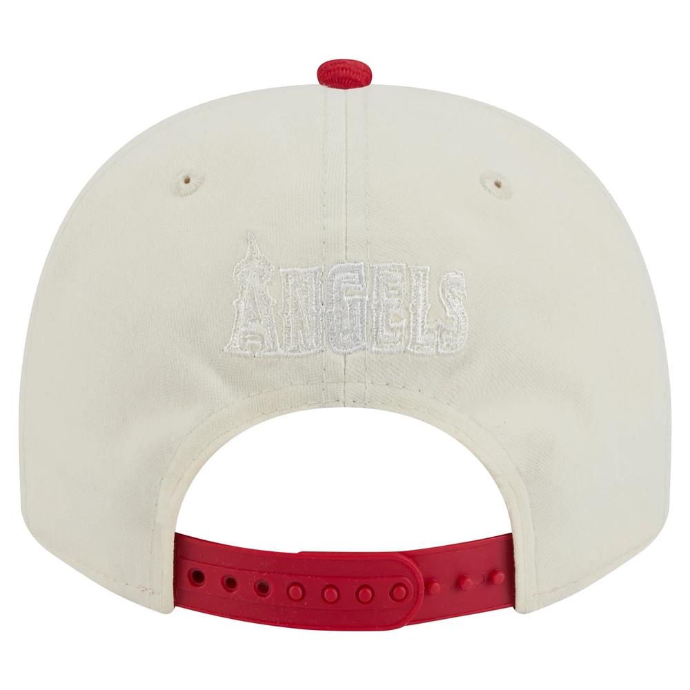 Men's New Era  White Los Angeles Angels Team Scribble Golfer Adjustable Hat