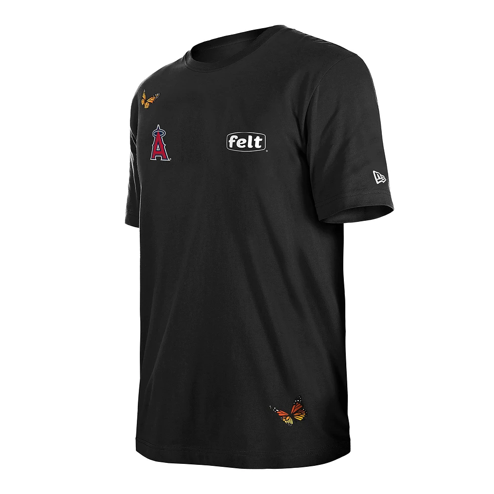 T-shirt noir Los Angeles Angels New Era x Felt pour homme