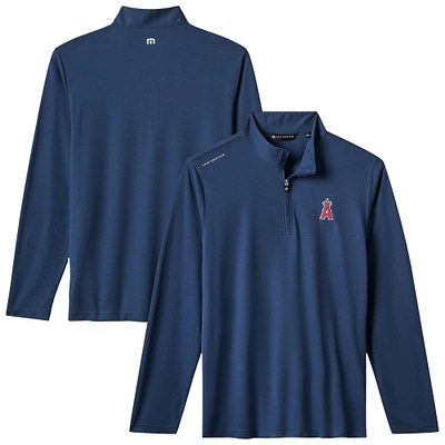 Pull à glissière quart de tour tri-blend bleu marine Los Angeles Angels Time to Tailgate pour homme TravisMathew