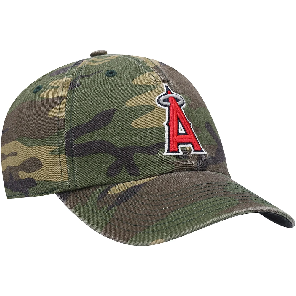 Men's '47 Camo Los Angeles Angels Team Clean Up Adjustable Hat