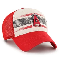 Men's '47 Cream/Red Los Angeles Angels Breakout MVP Trucker Adjustable Hat