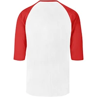 Men's '47 Cream Los Angeles Angels City Connect Crescent Franklin Raglan 3/4-Sleeve T-Shirt