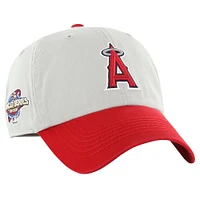 Men's '47 Gray/Red Los Angeles Angels Sure Shot Classic Franchise Fitted Hat