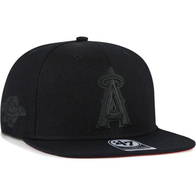 Men's Fanatics Branded Red Los Angeles Angels 2002 World Series Patch Snapback  Hat