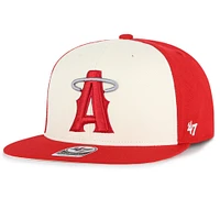 Men's '47 Red Los Angeles Angels 2021 City Connect Captain Snapback Hat