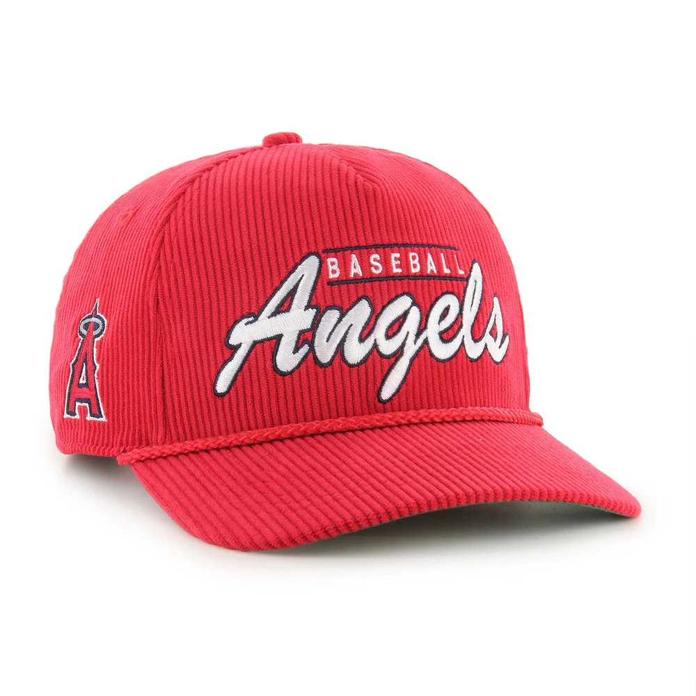 Casquette ajustable en velours côtelé rouge Los Angeles Angels '47 pour homme