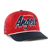 Casquette ajustable Los Angeles Angels Dropshadow Rope Hitch rouge pour homme '47