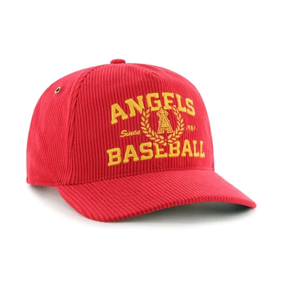 Men's '47 Red Los Angeles Angels Laurus Corduroy Hitch Snapback Hat