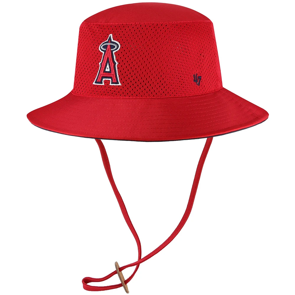 Chapeau seau Panama Los Angeles Angels '47 rouge pour homme