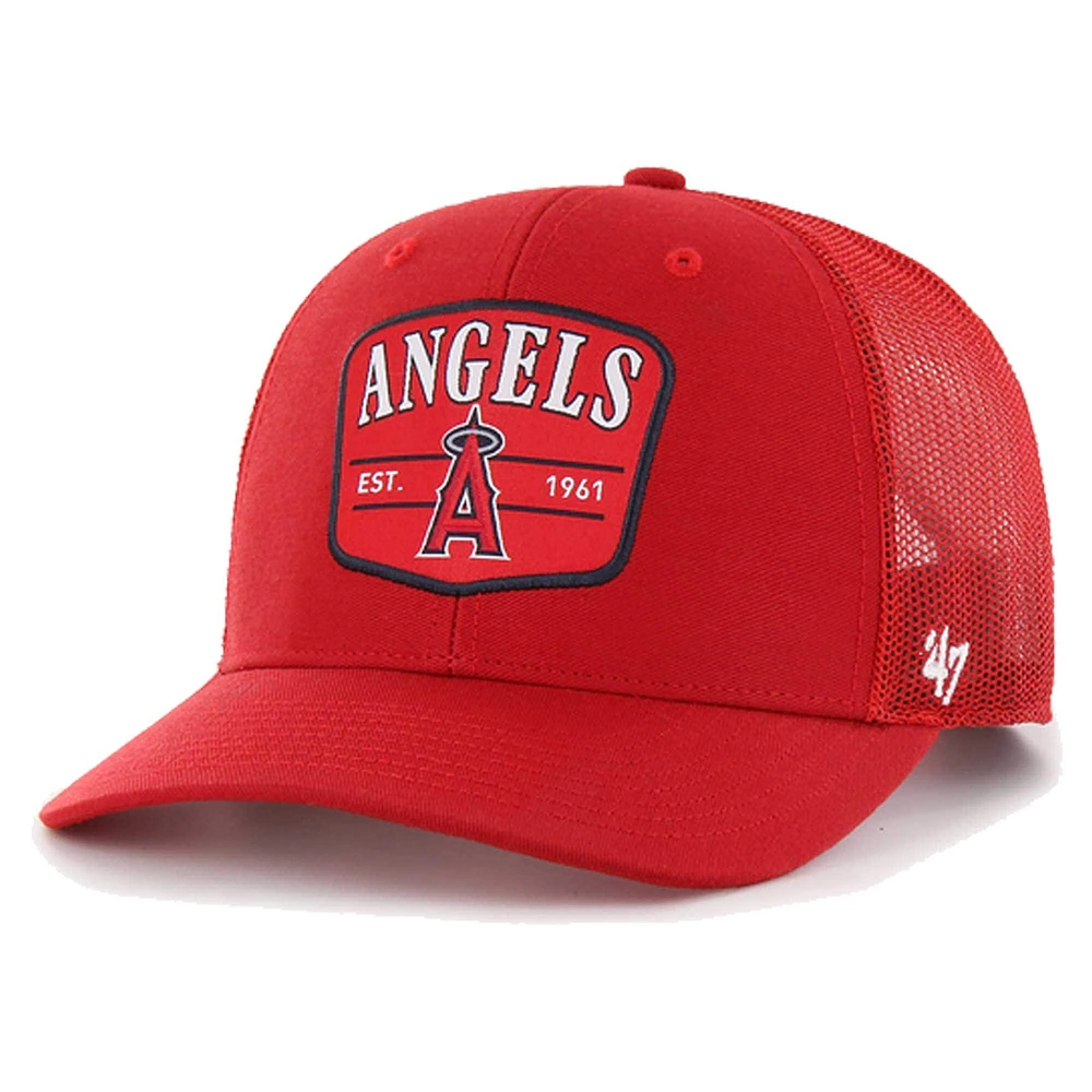 Casquette réglable '47 rouge Los Angeles Angels Squad Trucker pour hommes