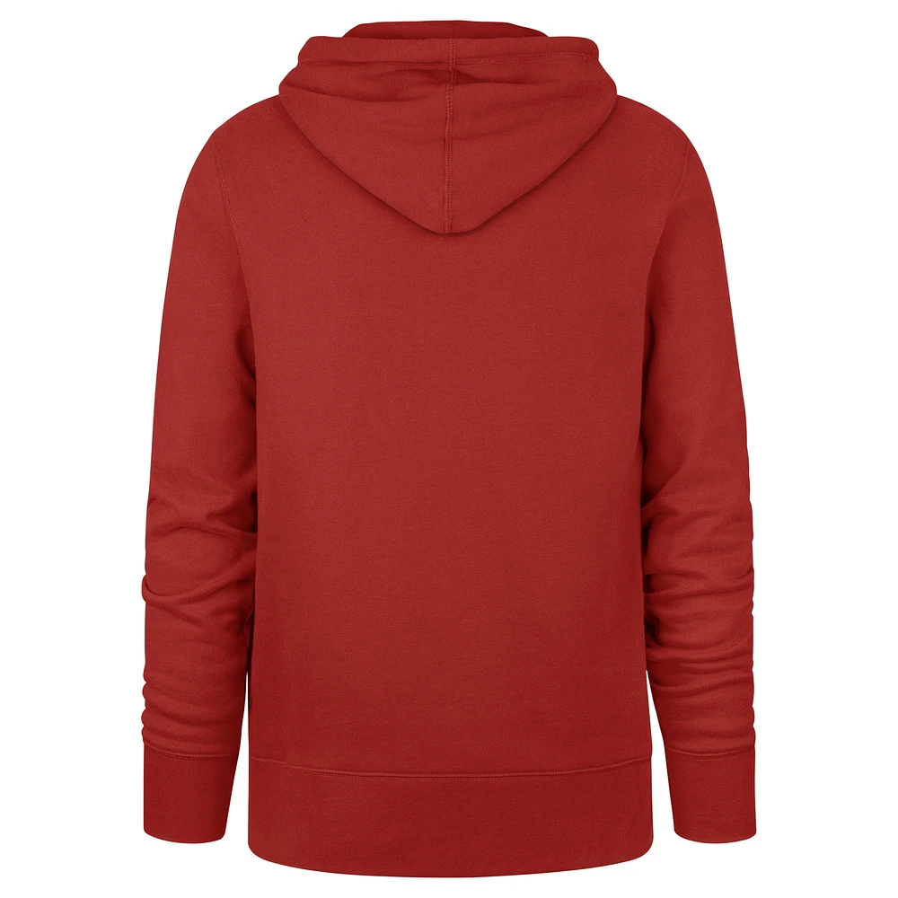 Men's '47  Red Los Angeles Angels Velocity Headline Pullover Hoodie