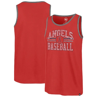 Men's '47 Red Los Angeles Angels Winger Franklin Tank Top