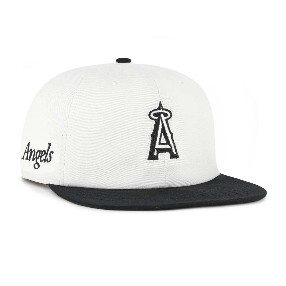 Casquette snapback blanche/noire pour homme Los Angeles Angels Foundation, modèle 1947