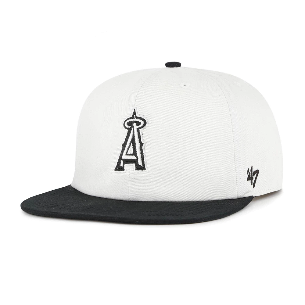 Casquette snapback blanche/noire pour homme Los Angeles Angels Foundation, modèle 1947